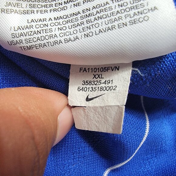 Nike Golf Dri Fit Polo Shirt Mens XXL Blue Striped Outdoors Summer Casual - Picture 6 of 11